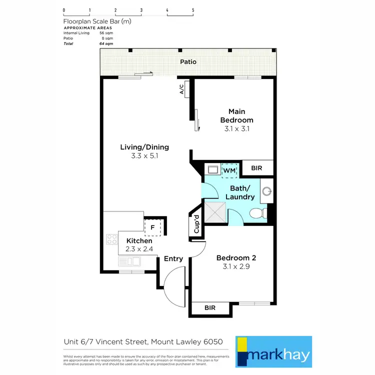 Floorplan of Homely apartment listing, 6/7 Vincent Street, Mount Lawley WA 6050