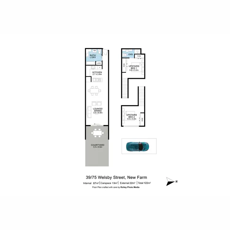 Floorplan of Homely apartment listing, 39/75 Welsby Street, New Farm QLD 4005