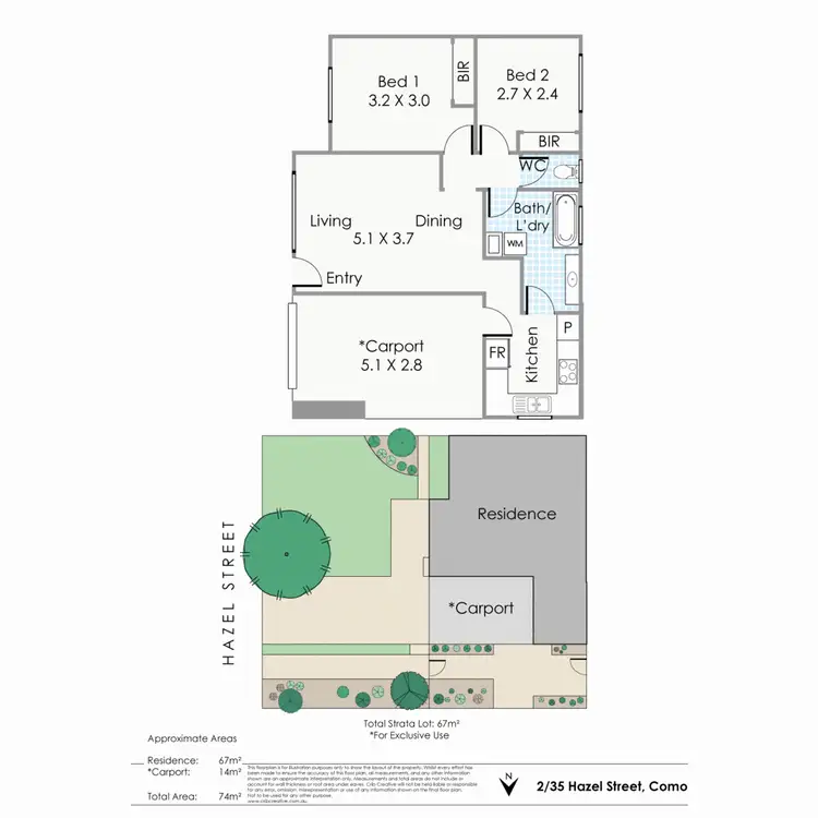 Floorplan of Homely villa listing, 2/35 Hazel Street, Como WA 6152