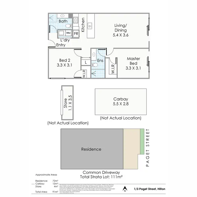 Floorplan of Homely apartment listing, 1/3 Paget Street, Hilton WA 6163