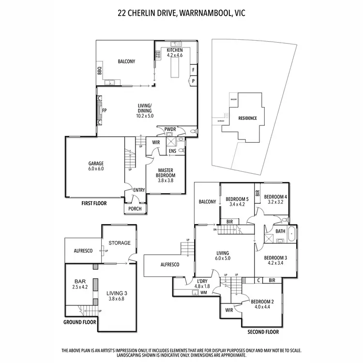 Floorplan of Homely house listing, 22 Cherlin Drive, Warrnambool VIC 3280