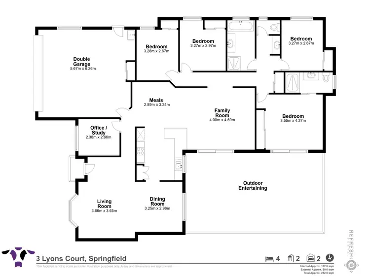 Floorplan of Homely house listing, 3 Lyons Court, Springfield QLD 4300