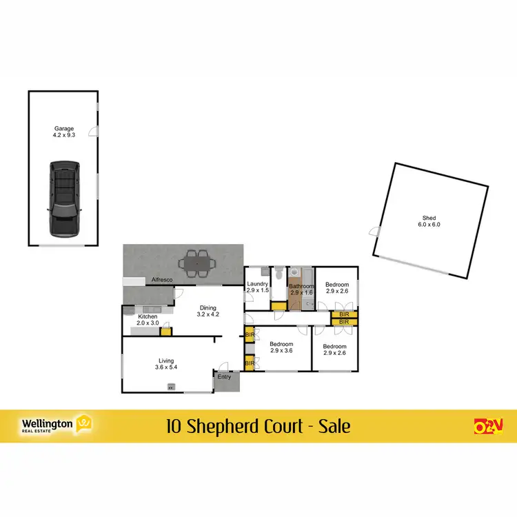 Floorplan of Homely house listing, 10 Shepherd Court, Sale VIC 3850