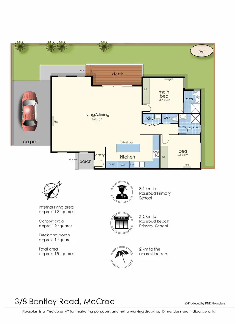 Floorplan of Homely unit listing, 3/8 Bentley Road, Mccrae VIC 3938