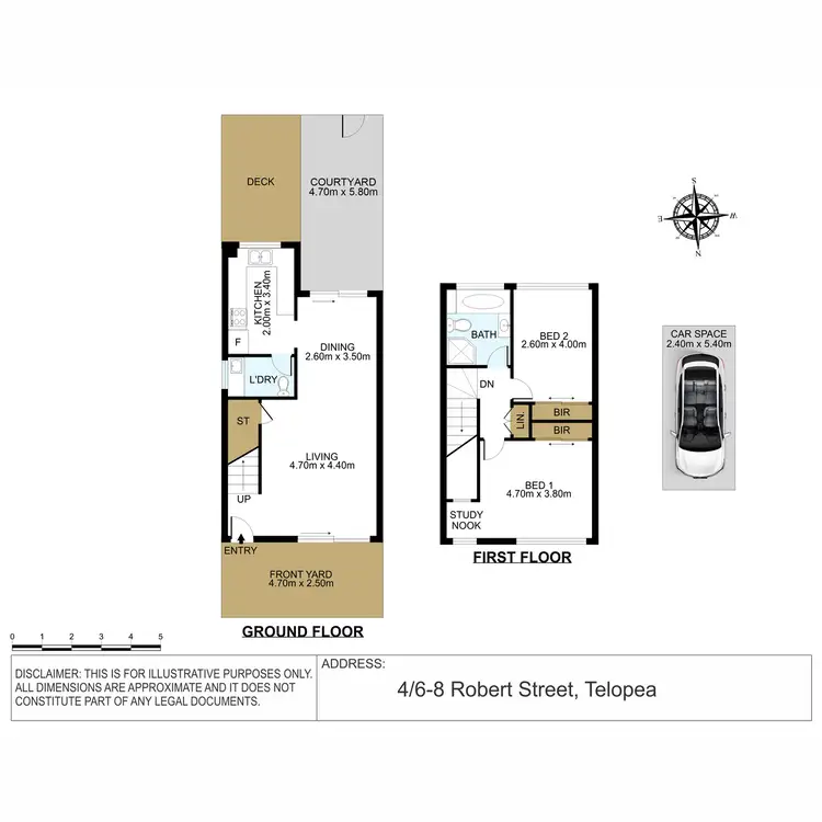 Floorplan of Homely townhouse listing, 4/6-8 Robert Street, Telopea NSW 2117