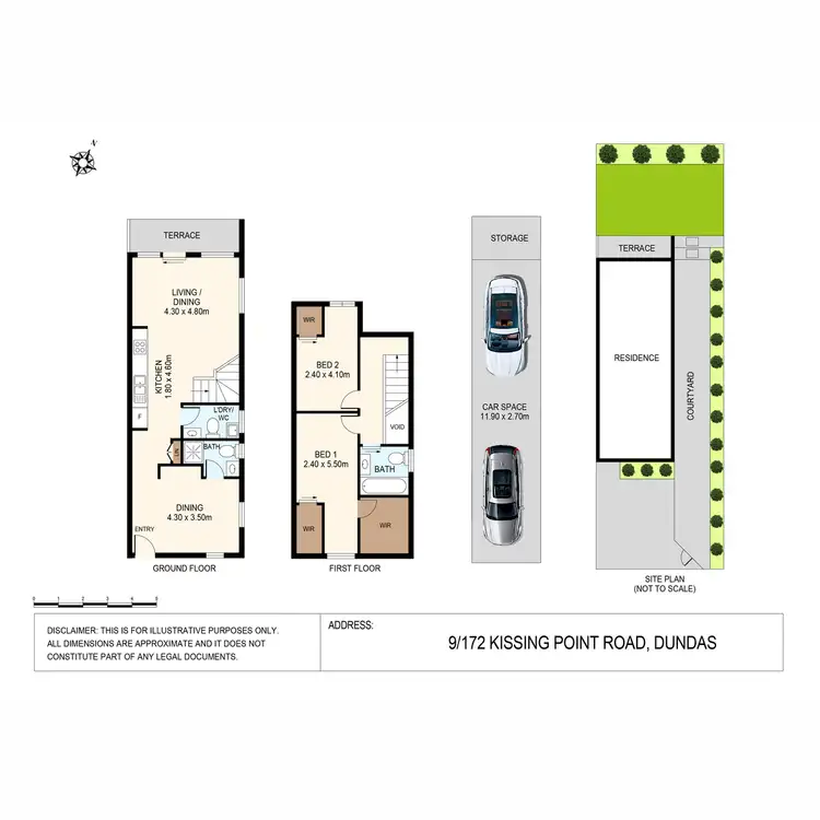 Floorplan of Homely townhouse listing, 9/172 Kissing Point Road, Dundas NSW 2117
