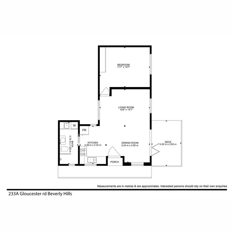 Floorplan of Homely house listing, 233A Gloucester Road, Beverly Hills NSW 2209