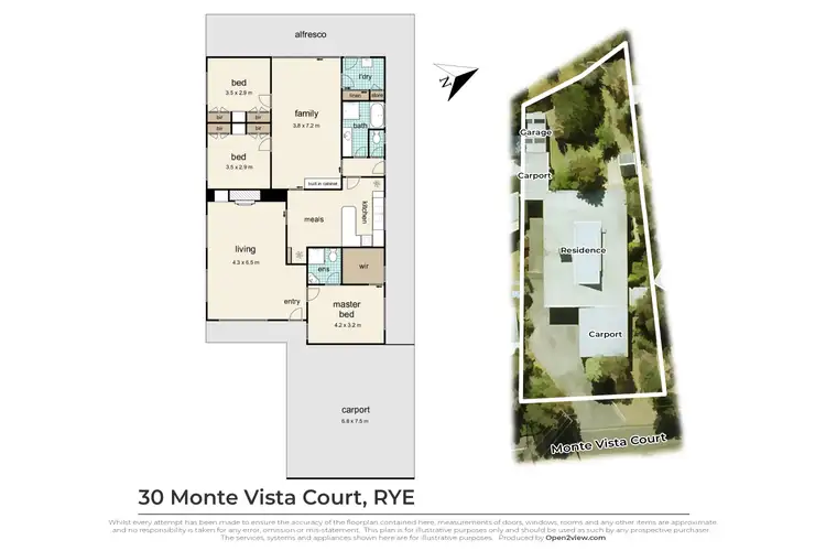 Floorplan of Homely house listing, 30 Monte Vista Court, Rye VIC 3941