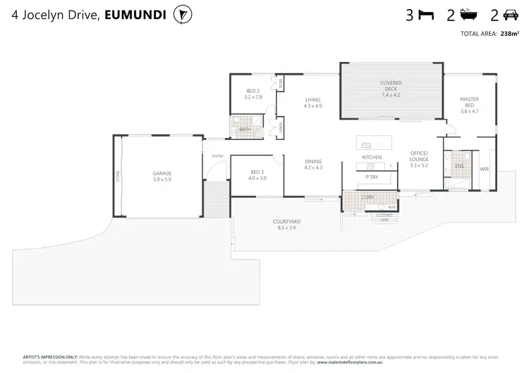 Floorplan of Homely house listing, 4 Jocelyn Drive, Eumundi QLD 4562