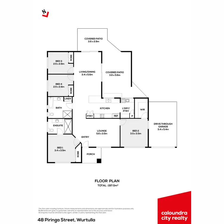 Floorplan of Homely house listing, 48 Piringa Street, Wurtulla QLD 4575
