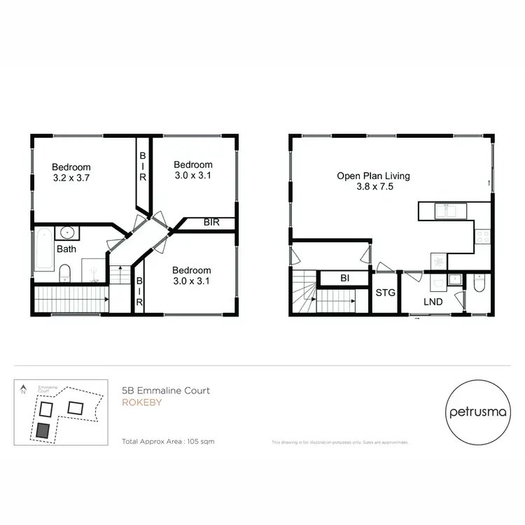 Floorplan of Homely unit listing, 2/5 Emmaline Court, Rokeby TAS 7019
