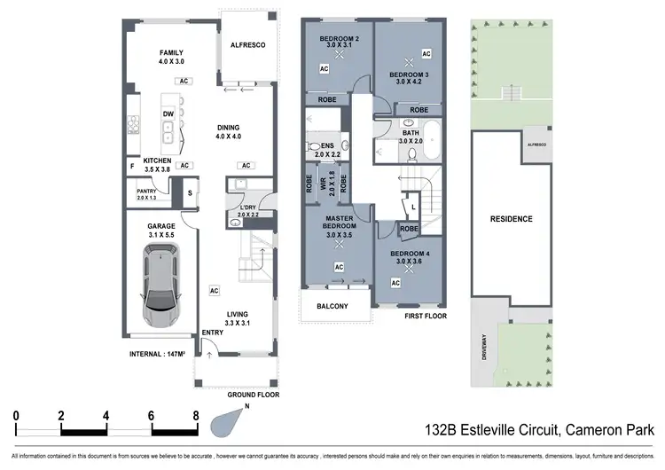 Floorplan of Homely house listing, 132B Estelville Circuit, Cameron Park NSW 2285