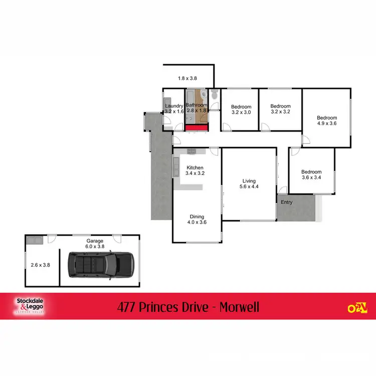Floorplan of Homely house listing, 477 Princes Drive, Morwell VIC 3840