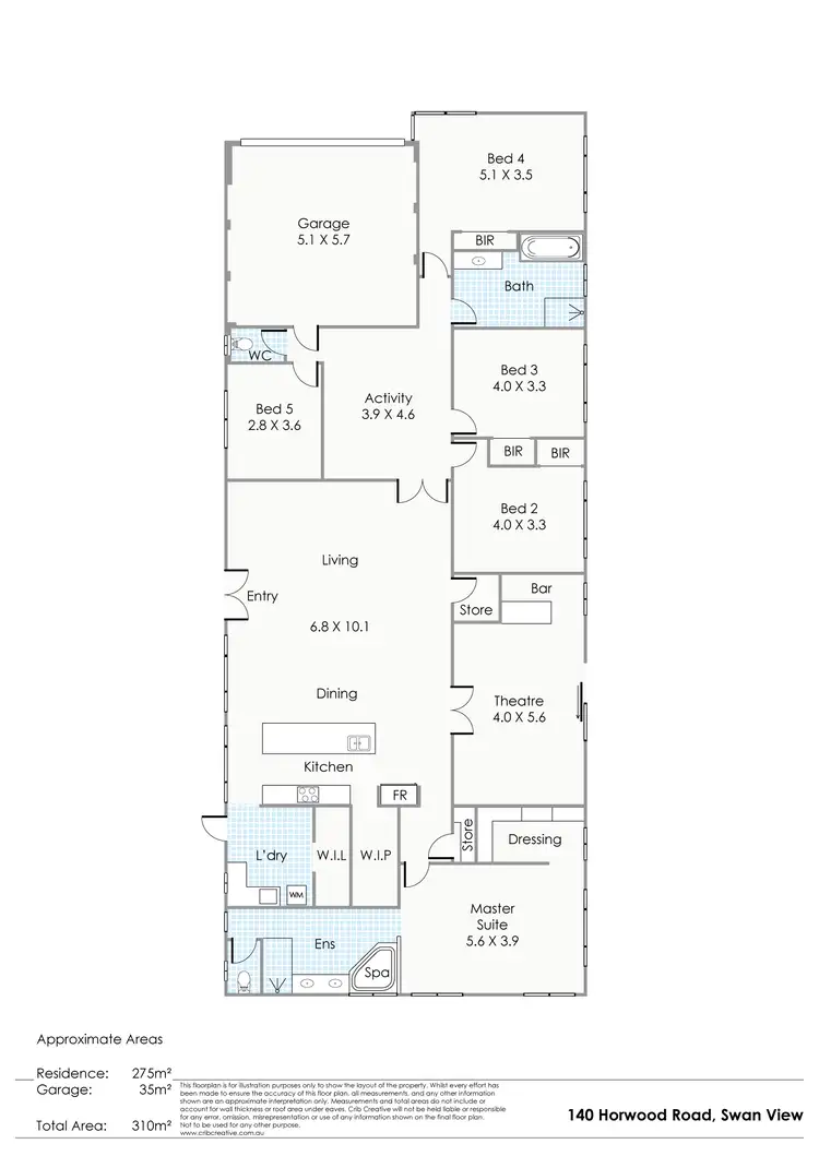 Floorplan of Homely house listing, 140 Horwood Road, Swan View WA 6056