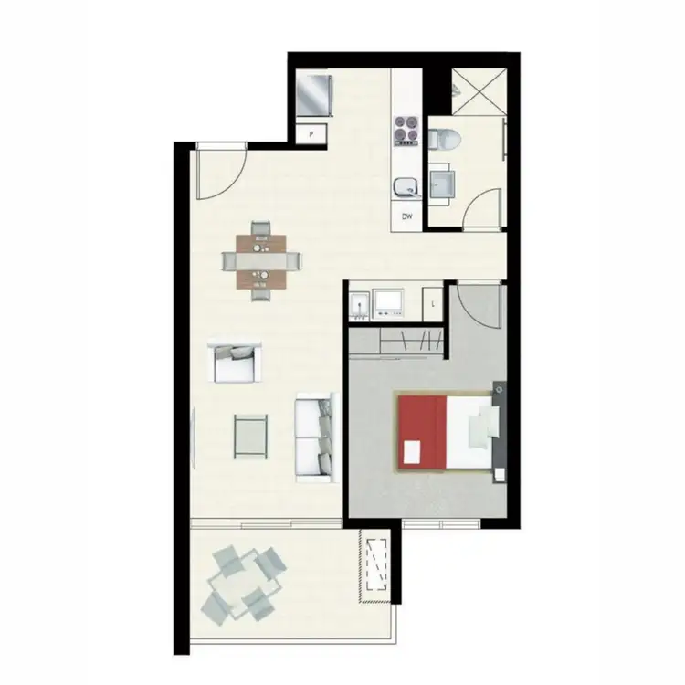 Floorplan of Homely apartment listing, 1108/338 Water Street, Fortitude Valley QLD 4006