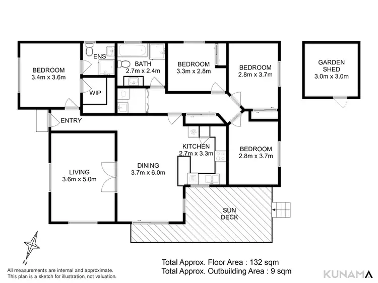 Floorplan of Homely house listing, 11 Harmsworth Road, Oakdowns TAS 7019