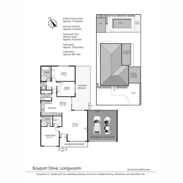 Floorplan of Homely house listing, 1 Bayport Drive, Langwarrin VIC 3910