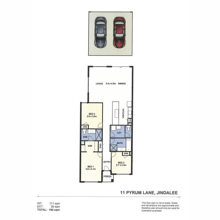 Floorplan of Homely house listing, 11 Pyrum Lane, Jindalee WA 6036