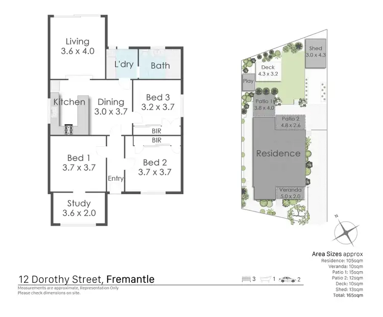 Floorplan of Homely house listing, 12 Dorothy Street, Fremantle WA 6160