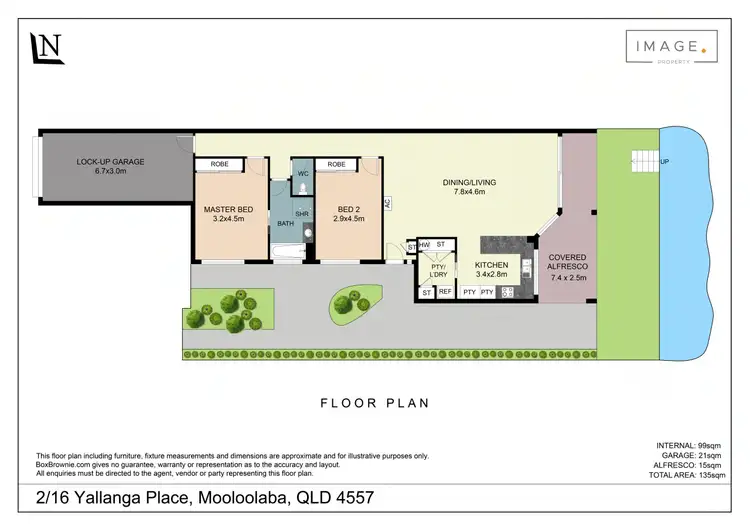 Floorplan of Homely unit listing, 2/16 Yallanga Place, Mooloolaba QLD 4557