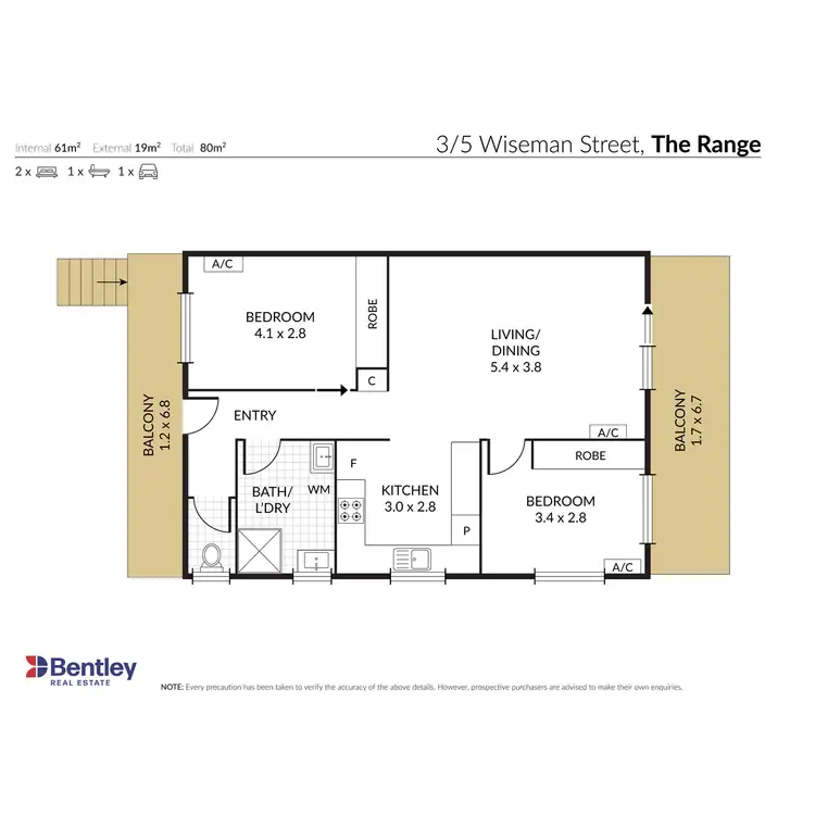 Floorplan of Homely unit listing, 3/5 Wiseman Street, The Range QLD 4700