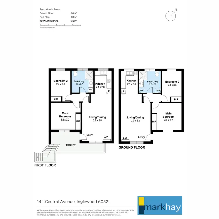 Floorplan of Homely block of units listing, 144 Central Avenue, Inglewood WA 6052