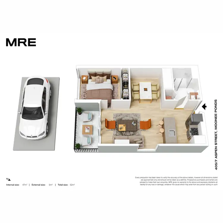 Floorplan of Homely apartment listing, 405/7 Aspen Street, Moonee Ponds VIC 3039