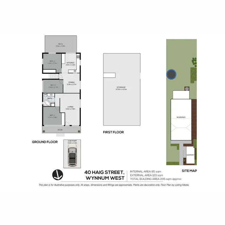 Floorplan of Homely house listing, 40 Haig Street, Wynnum West QLD 4178