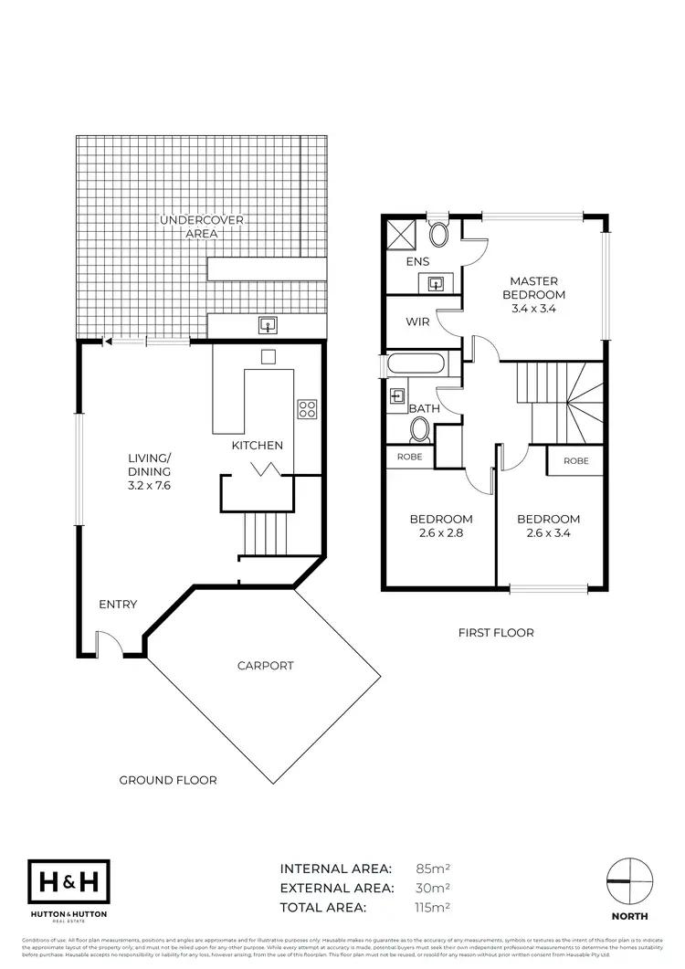 Floorplan of Homely townhouse listing, 1/12 Jubilee Terrace, Ashgrove QLD 4060