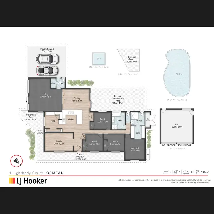 Floorplan of Homely house listing, 1 Lightbody Court, Ormeau QLD 4208