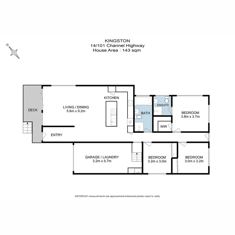 Floorplan of Homely unit listing, 18/101 Channel Highway, Kingston TAS 7050