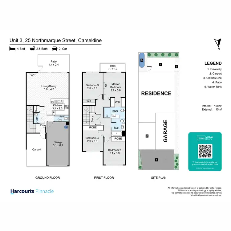 Floorplan of Homely townhouse listing, 3/25 Northmarque Street, Carseldine QLD 4034