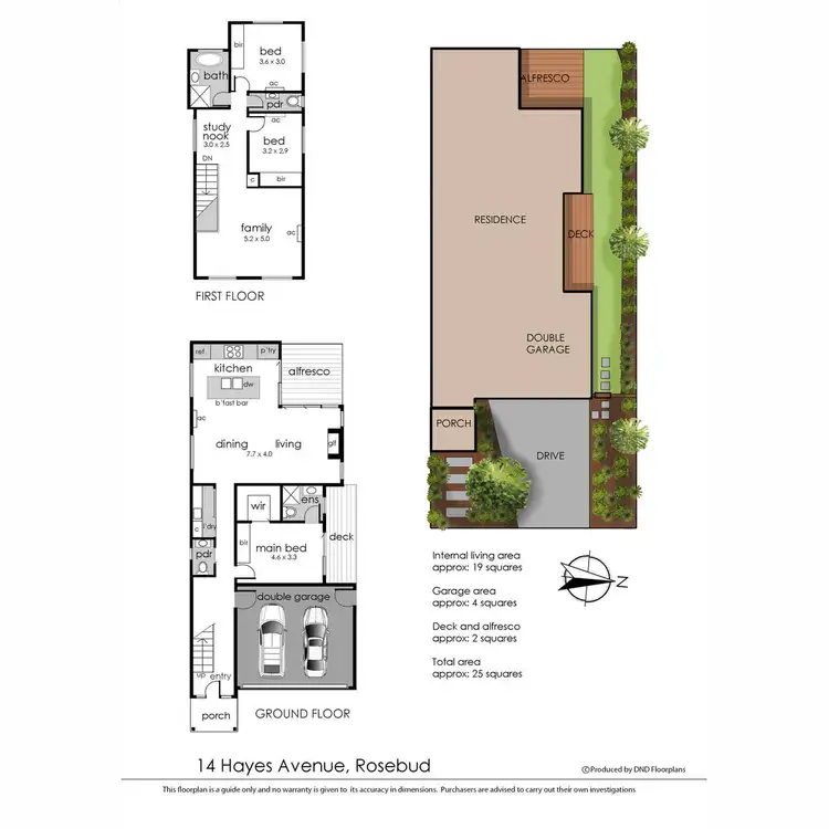Floorplan of Homely townhouse listing, 14 Hayes Avenue, Rosebud VIC 3939
