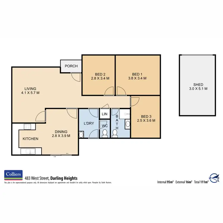 Floorplan of Homely house listing, 483 West Street, Darling Heights QLD 4350