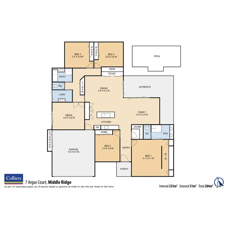 Floorplan of Homely house listing, 7 Argus Court, Middle Ridge QLD 4350