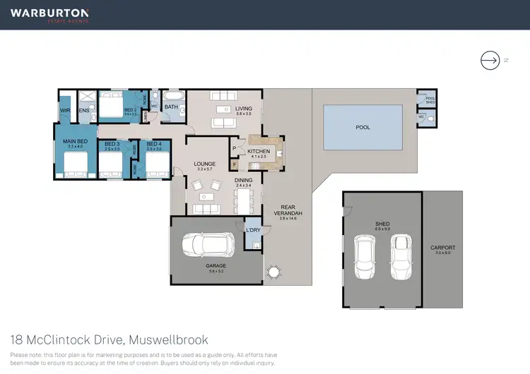 Floorplan of Homely house listing, 18 McClintock Drive, Muswellbrook NSW 2333