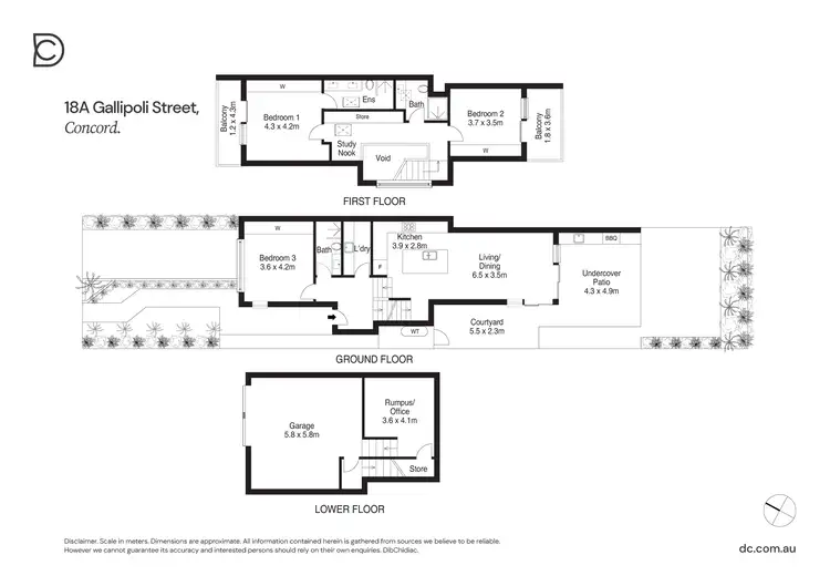 Floorplan of Homely semi-detached listing, 18a Gallipoli Street, Concord NSW 2137