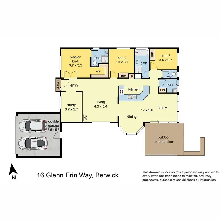 Floorplan of Homely house listing, 16 Glenn Erin Way, Berwick VIC 3806