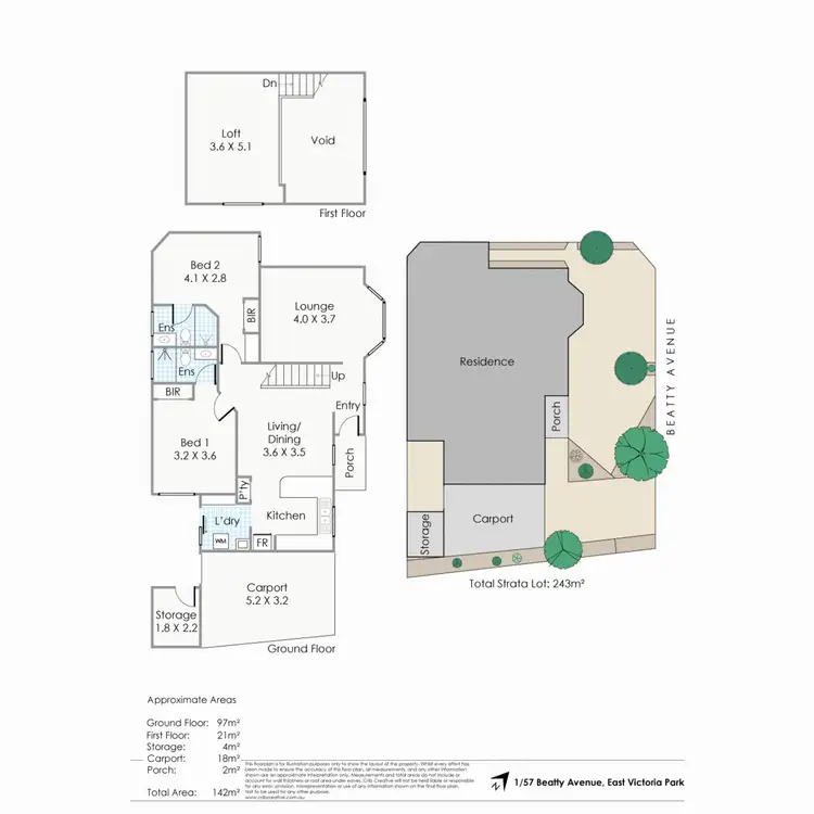 Floorplan of Homely house listing, 1/57 Beatty Avenue, East Victoria Park WA 6101