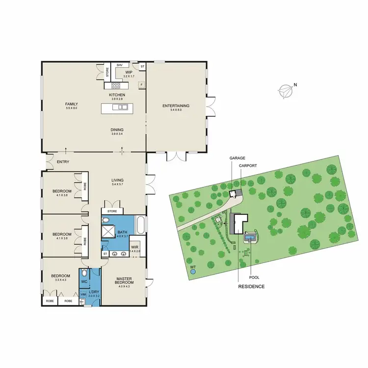 Floorplan of Homely rural property listing, 90 Green Lane, Lovedale NSW 2325
