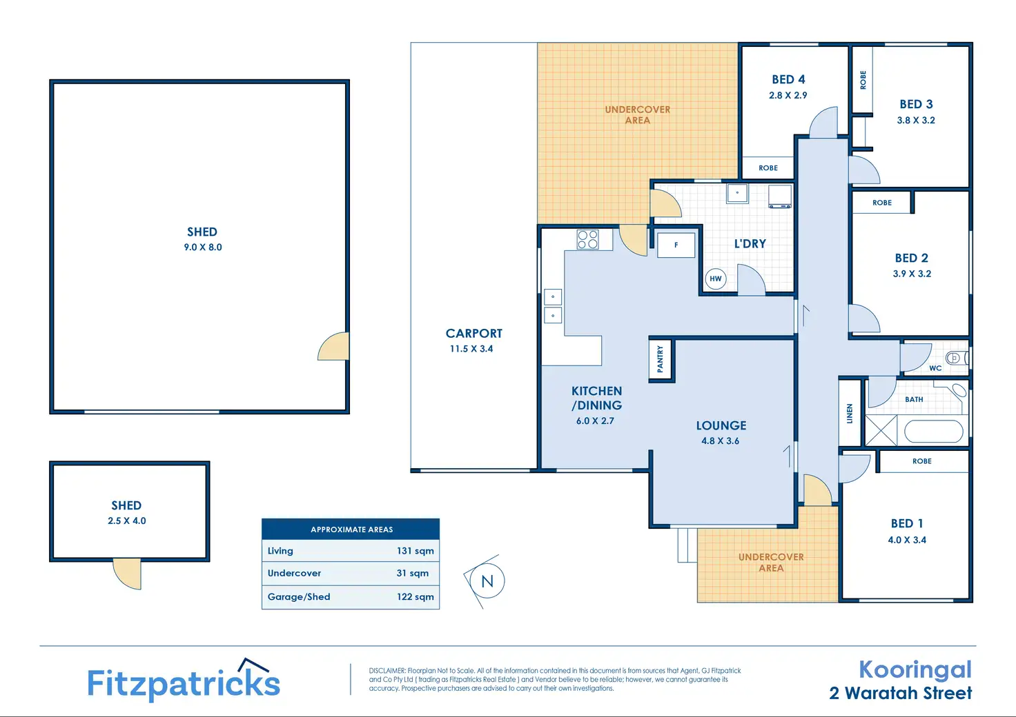 Floorplan of Homely house listing, 2 Waratah Street, Kooringal NSW 2650