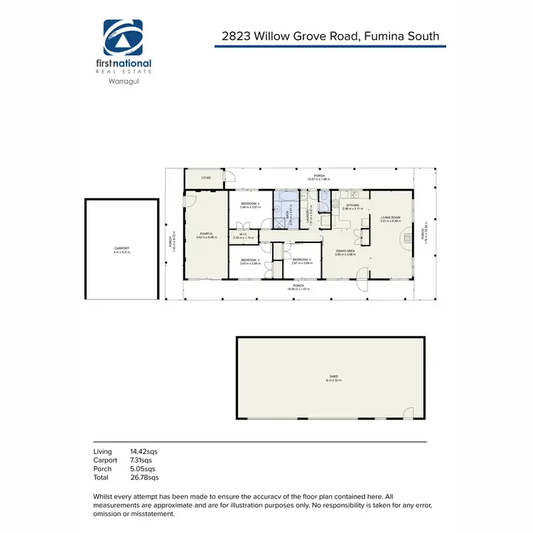 Floorplan of Homely rural property listing, 2823 Willow Grove Road, Fumina South VIC 3825