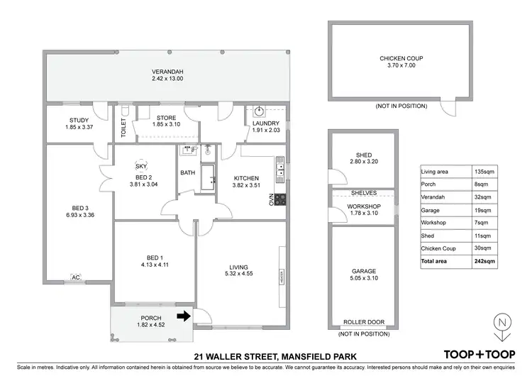 Floorplan of Homely house listing, 21 Waller Street, Mansfield Park SA 5012