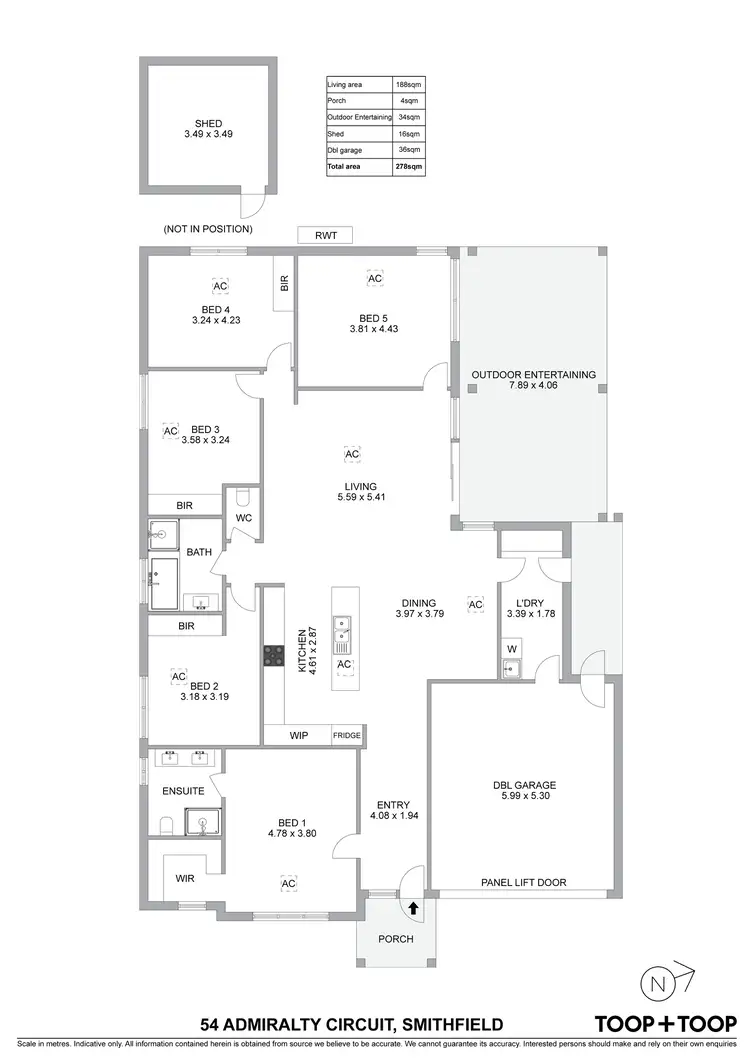 Floorplan of Homely house listing, 54 Admiralty Circuit, Smithfield SA 5114