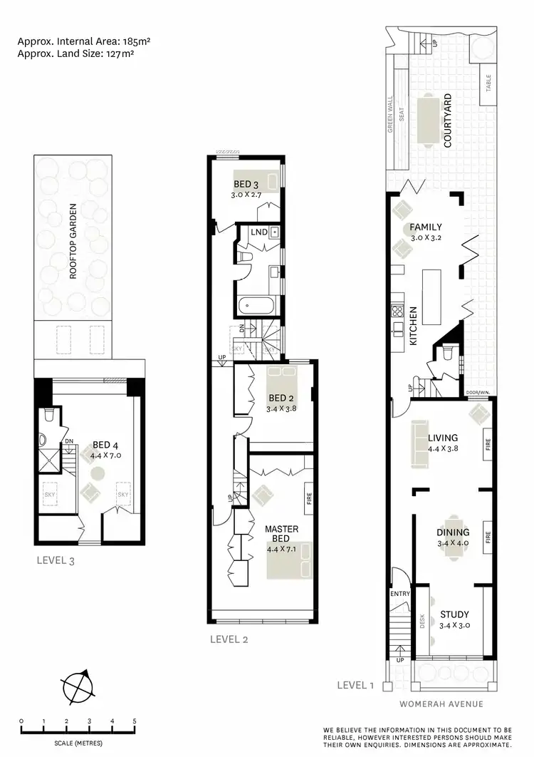 Floorplan of Homely terrace listing, 43 Womerah Avenue, Darlinghurst NSW 2010