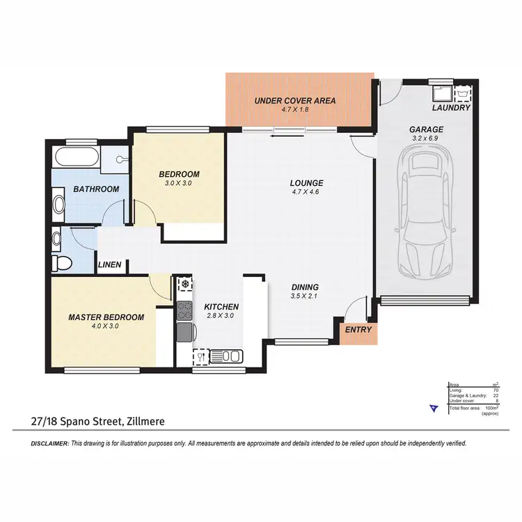 Floorplan of Homely townhouse listing, 27/18 Spano Street, Zillmere QLD 4034