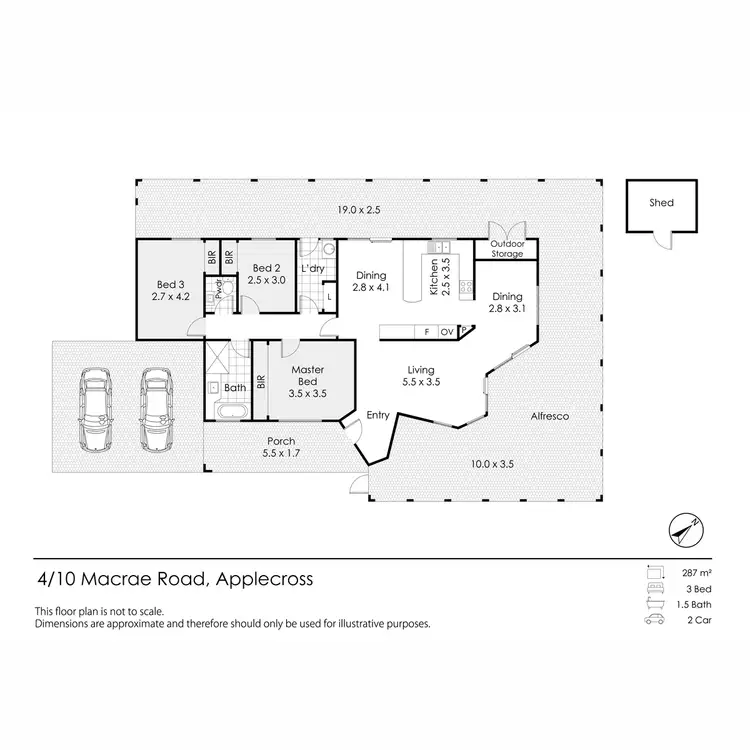 Floorplan of Homely house listing, 4/10 Macrae Road, Applecross WA 6153