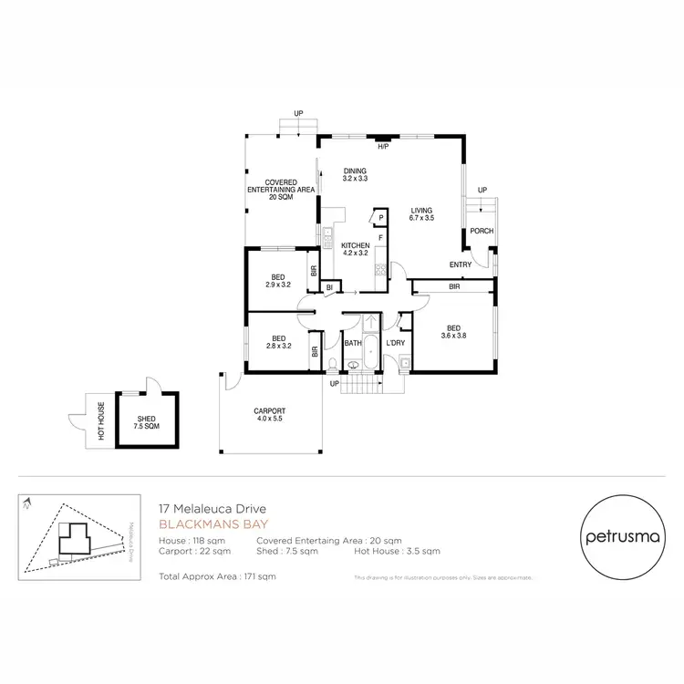 Floorplan of Homely house listing, 17 Melaleuca Drive, Blackmans Bay TAS 7052