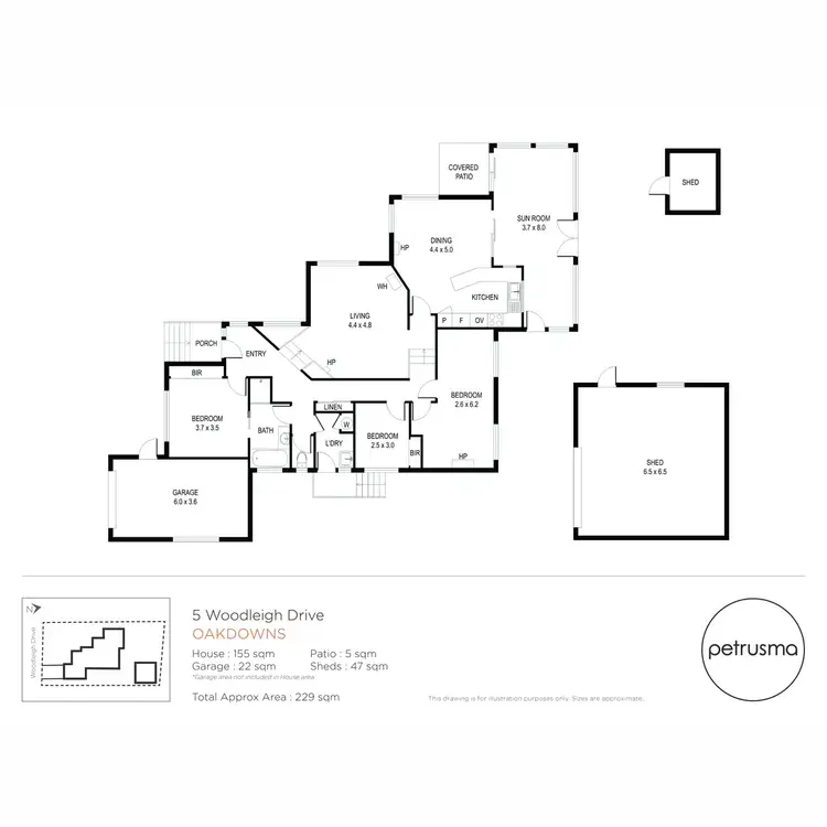 Floorplan of Homely house listing, 5 Woodleigh Drive, Oakdowns TAS 7019