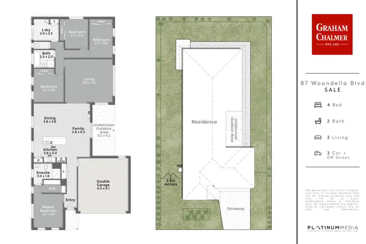Floorplan of Homely house listing, 87 Woondella Boulevard, Sale VIC 3850